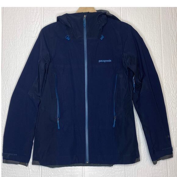 PATAGONIA Women's Descensionist Gore-Tex Blue Ski Jacket Shell US LARGE - Picture 1 of 7
